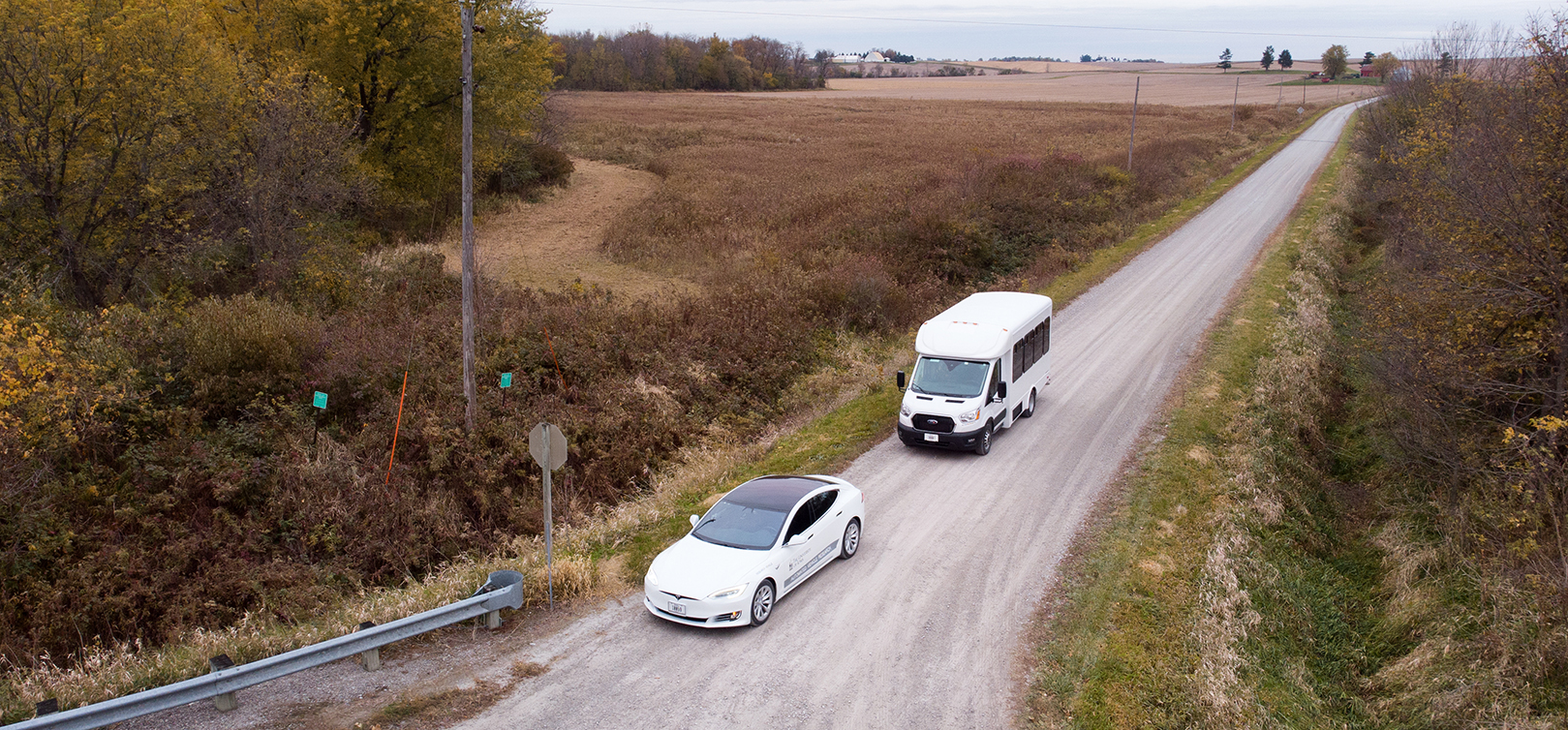 ADS van and Tesla