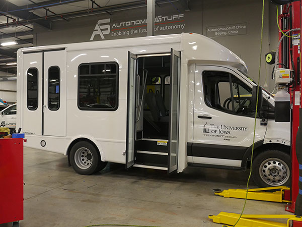 ADS bus at AutonomouStuff