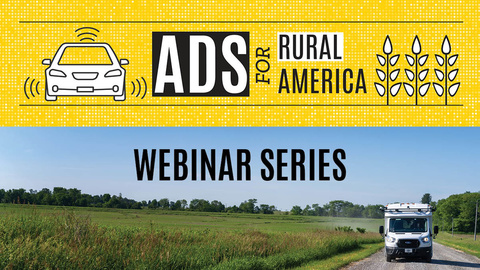 Webinar series graphic with yellow banner and ford transit