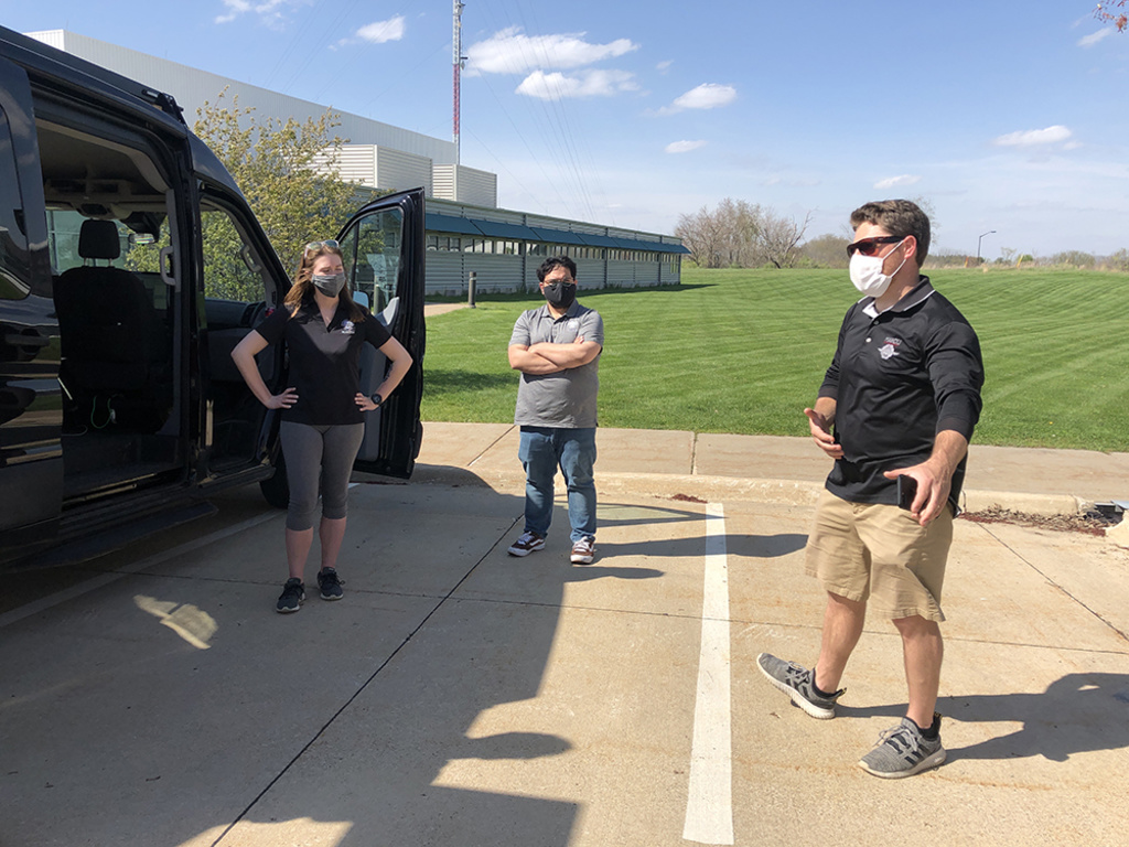 Mandli Communications staff visit the National Advanced Driving Simulator