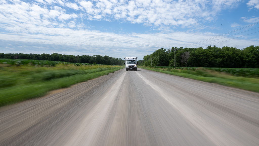 Automated Transit on gravel road